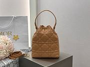 Dior Small Caro Bucket Bag Tan Lambskin 20x24x9cm - 4