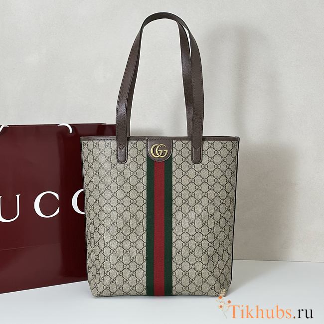 Gucci Ophidia Medium Tote Bag Brown 30x36x12cm - 1