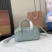 Miu Miu Arcadie Leather Bag Lake Blue 22x10.5x7.5cm - 1