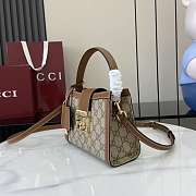 Gucci Padlock Small Top Handle Bag Brown 20x13.5x8cm - 6