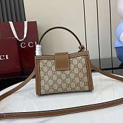Gucci Padlock Small Top Handle Bag Brown 20x13.5x8cm - 4