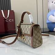 Gucci Small Padlock Top Handle Bag Brown 20x13.5x8cm - 6