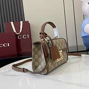 Gucci Small Padlock Top Handle Bag Brown 20x13.5x8cm - 5