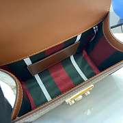 Gucci Small Padlock Top Handle Bag Brown 20x13.5x8cm - 4