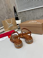 Christian Louboutin Pyrasand 30 mm Strappy Brown Sandals - 4