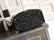 Chanel 25 Small Handbag Black Tweed 30x26x14cm - 3