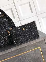 Chanel Medium 25C Hobo Bag Black Tweed 40x30x15cm - 4