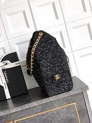 Chanel Medium 25C Hobo Bag Black Tweed 40x30x15cm - 3