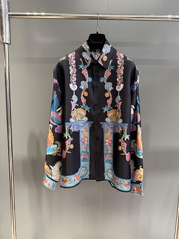 Versace Coral Theatre Silk Shirt