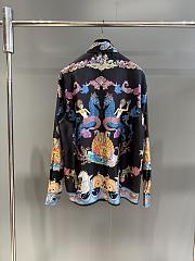 Versace Coral Theatre Silk Shirt - 2
