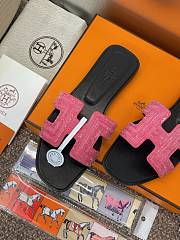Hermes Rose Amarante Slides - 2