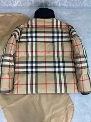 Burberry Bbr Brown Tartan Collar Cotton Jacket Coat - 4
