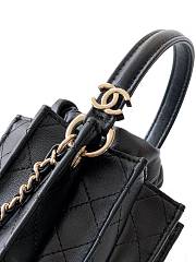 Chanel Small Bucket Bag Lambskin Black 18x16.5x16.5cm - 3