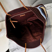 Miu Miu Raffia-effect Woven Tote Bag 40x34x16cm - 5