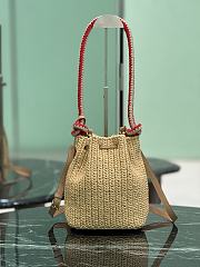 Prada Crochet Mini Bucket Bag Natural 19.5x15.5x10cm - 2