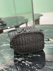 Prada Crochet Mini Bucket Bag Black 19.5x15.5x10cm - 6