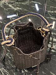 Prada Crochet Mini Bucket Bag Black 19.5x15.5x10cm - 4