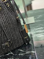 Prada Crochet Mini Bucket Bag Black 19.5x15.5x10cm - 2