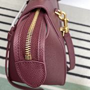 Celine Belt Bag Grained Calfskin Red Wine 28x23x16cm - 5