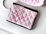 Chanel Shopping Bag Denim Light Pink White 37x28.5x13cm - 6