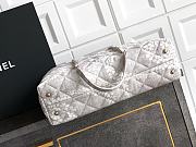 Chanel Shopping Bag Denim Grey White 37x28.5x13cm - 3