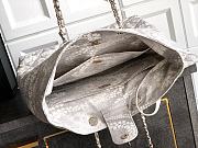 Chanel Shopping Bag Denim Grey White 37x28.5x13cm - 4