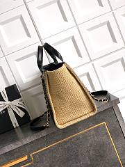 Chanel Deauville Tote Bag With Crochet Black 38cm - 3