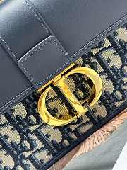Dior 30 Montaigne Top Handle Bag Blue 25x13x4.5cm - 3
