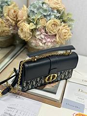 Dior 30 Montaigne Top Handle Bag Blue 25x13x4.5cm - 2