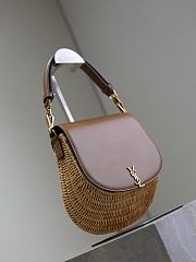 YSL Mini Voltaire Top Handle Bag Wicker 20x22x7.5cm - 5