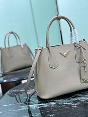 Prada Small Lined Bag Saffiano Leather Grey 31x23x14cm - 5