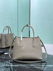 Prada Small Lined Bag Saffiano Leather Grey 31x23x14cm - 3