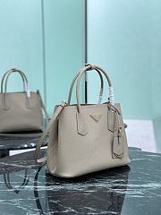 Prada Small Lined Bag Saffiano Leather Grey 31x23x14cm - 2
