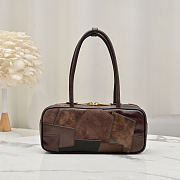 Miu Miu Beau Leather Patchwork Dark Brown Bag 27x12x8cm - 4