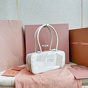 Miu Miu Beau Leather Patchwork White Bag 27x12x8cm - 4