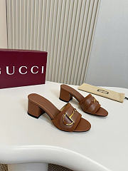 Gucci Slides Sandal With Horsebit Brown 5cm - 1