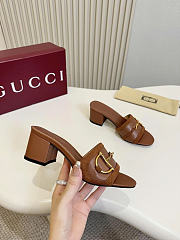 Gucci Slides Sandal With Horsebit Brown 5cm - 4
