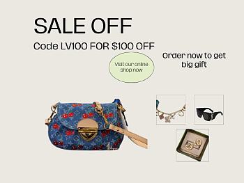 Louis Vuitton LV x TM Sunset Cherry Denim 27x18x3cm