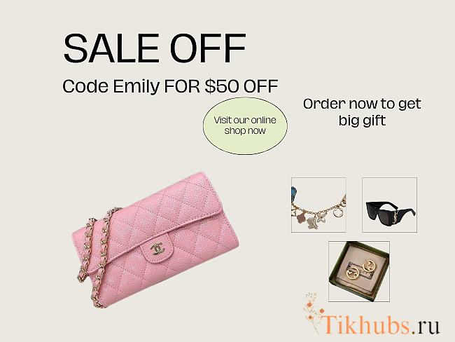Chanel Wallet On Chain Pink Caviar Gold 18x10.5x3.5cm - 1
