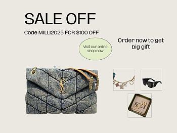 YSL Puffer Medium Denim Blue Bag 35x23x13.5cm