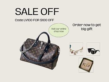 Louis Vuitton LV Speedy Soft 30 Dark Black Monogram 30x21x17cm