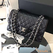 Chanel Flap Bag Caviar in Black 25cm with Sliver Hardware - 2
