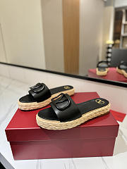 Valentino Garavani VLogo Black Slides - 2