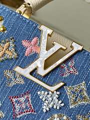 Louis Vuitton LV Mini Capucines Denim 21x13.6x8cm - 6