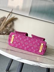 Louis Vuitton LV Monogram Denim Buggy PM Bag Pink 30x22x13cm - 3