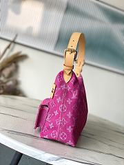 Louis Vuitton LV Monogram Denim Buggy PM Bag Pink 30x22x13cm - 2