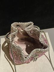 Jimmy Choo Bon Bon Blush Satin Bag Pink Crystals 14x15x9.5cm - 6