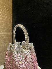 Jimmy Choo Bon Bon Blush Satin Bag Pink Crystals 14x15x9.5cm - 2