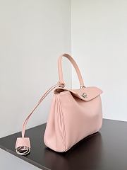 Balenciaga Rodeo Small Handbag Pink Smooth 27x8x21cm - 6