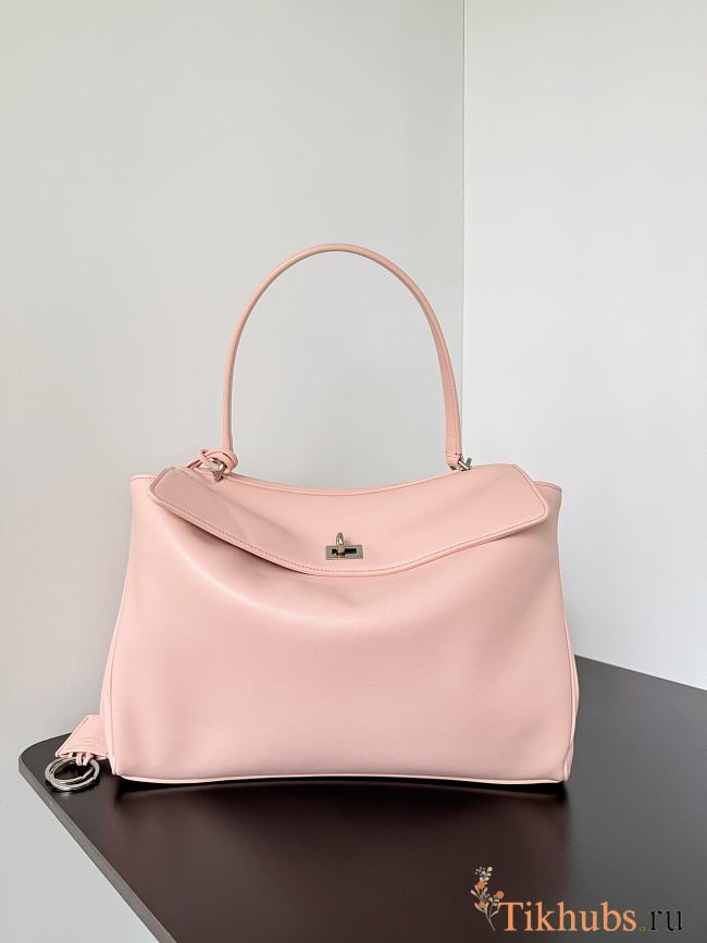 Balenciaga Rodeo Medium Handbag Pink Smooth 34x11x24cm - 1